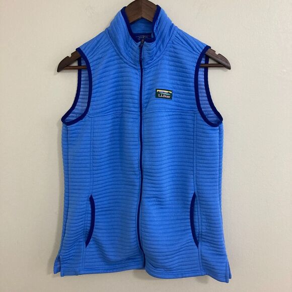 L.L. Bean Jackets & Blazers - LL Bean Small Woman’s Blue Vest ID# 513118 Pockets Performance